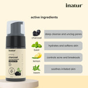 Inatur Charcoal Foaming Face Wash 100ml