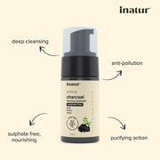 Inatur Charcoal Foaming Face Wash 100ml