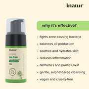 Inatur Tea Tree Foaming Face Wash 100ml