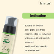 Inatur Tea Tree Foaming Face Wash 100ml