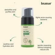 Inatur Tea Tree Foaming Face Wash 100ml