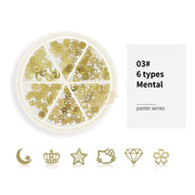 Industrial Metal Style Nail Art Decoration - Available in 3 designs 3 Nail Art