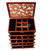 Jewelry Organizer with 5 Drawers - Brown Fashion Jewelry