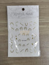 Joyful Nail Stickers | JO-1533 | Gold Nail Art