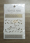 Joyful Nail Stickers | JO-1534 | Gold Nail Art