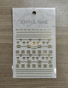 Joyful Nail Stickers | JO-847 | Gold Nail Art