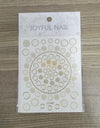 Joyful Nail Stickers | JO-849 | Gold Nail Art