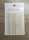 Joyful Nail Stickers | JO-852 | Gold Nail Art