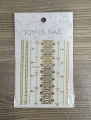 Joyful Nail Stickers | JO-853 | Gold Nail Art