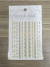 Joyful Nail Stickers | JO-854 | Gold Nail Art