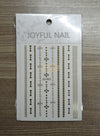 Joyful Nail Stickers | JO-857 | Gold Nail Art