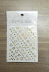 Joyful Nail Stickers | JO-858 | Gold Nail Stickers