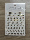 Joyful Nail Stickers | JO-859 | Gold Nail Art