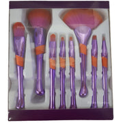 Kabuki Premium Synthetic Makeup Brush Set Purple (8 pieces) Makeup Accessories
