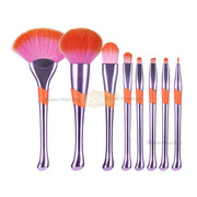 Kabuki Premium Synthetic Makeup Brush Set Purple (8 pieces) Makeup Accessories
