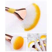 Kabuki Premium Synthetic Makeup Brush Set Purple (8 pieces) Makeup Accessories