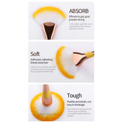 Kabuki Premium Synthetic Makeup Loose Stucco Brush Purple Makeup Accessories