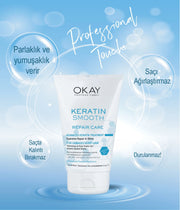 Okay Professional Keratin Smooth Repair Cream 100ml | No Rinse | For Dry & Damaged Hair