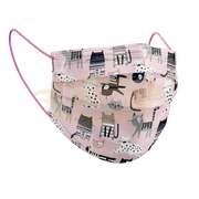 Medizer Kids Surgical Disposable Face Mask | Pink Cats | KMB13
