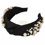 Knotted Pearl Headband Black Hair Accessories