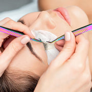 L-Shaped Anti-static Eyebrow Tweezers with diamond Grip Lash Extension Accessories