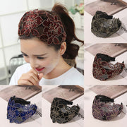 Lace Flower Wide Headband Hair Accessories