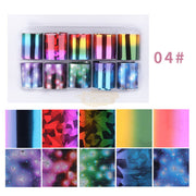 Lace Nail Foil Transfer Set (10 rolls) - Available in 5 designs Nail Foil 4 Nail Art Tool
