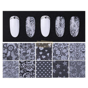 Lace Nail Foil Transfer Set (10 rolls) - Available in 5 designs Nail Art Tool