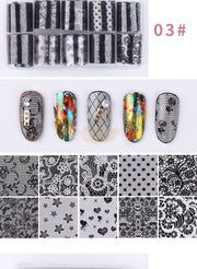 Lace Nail Foil Transfer Set (10 rolls) - Available in 5 designs Nail Art Tool