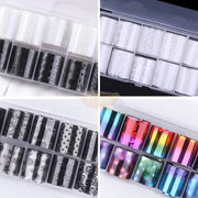 Lace Nail Foil Transfer Set (10 rolls) - Available in 5 designs Nail Art Tool