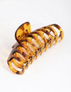 Large Claw Hair Clip | 11 cm | Translucent Golden Brown Hair Claws & Clips