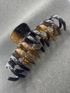 Large Claw Hair Clip | 11 cm | Translucent Golden & Dark Brown Hair Claws & Clips