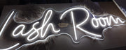 Lash Room White LED Neon Sign 120cm with Remote Indoor LED Sign