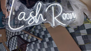 Lash Room White LED Neon Sign 120cm with Remote Indoor LED Sign