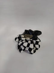 Leather Corduroy Checkerboard Print Scrunchie Design 10 Hair Accessories