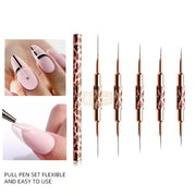 Leopard Print Double-Sided Nail Art Liner Brush (price per piece) Nail Art Brush