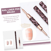 Leopard Print Double-Sided Nail Art Liner Brush (price per piece) Nail Art Brush