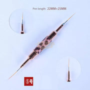 Leopard Print Double-Sided Nail Art Liner Brush (price per piece) 22/25mm Nail Art Brush
