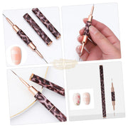 Leopard Print Double-Sided Nail Art Liner Brush (price per piece) Nail Art Brush