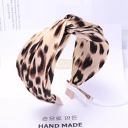 Leopard Print Knotted Wide Headband Design 12 1 Beige Hair Accessories