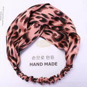 Leopard Print Knotted Wide Headband Design 12 3 Rose Hair Accessories