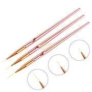 Liner Brush Set - 3 pieces Nail Brush Set