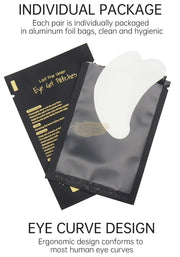Lint Free Under Eye Gel Patch for Eyelash Extensions | Black (1 pair per pack) eyelash Patch
