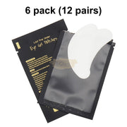 Lint Free Under Eye Gel Patch for Eyelash Extensions | Black (1 pair per pack) 6 Packs (6 pairs) eyelash Patch