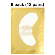 Lint Free Under Eye Gel Patch for Eyelash Extensions | Gold (1 pair per pack) 6 Packs (6 pairs) eyelash Patch