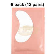 Lint Free Under Eye Gel Patch for Eyelash Extensions | Pink (1 pair per pack) 6 Packs (6 pairs) eyelash Patch