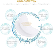 Lint Free Under Eye Gel Patch for Eyelash Extensions | White (1 pair per pack) eyelash Patch