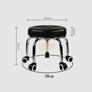 Low profile stool on wheels | 32cm | Black Stool