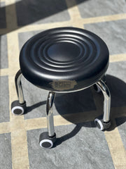 Low profile stool on wheels | 32cm | Black Stool