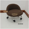 Low profile stool on wheels with back support | 31cm | Brown Stool